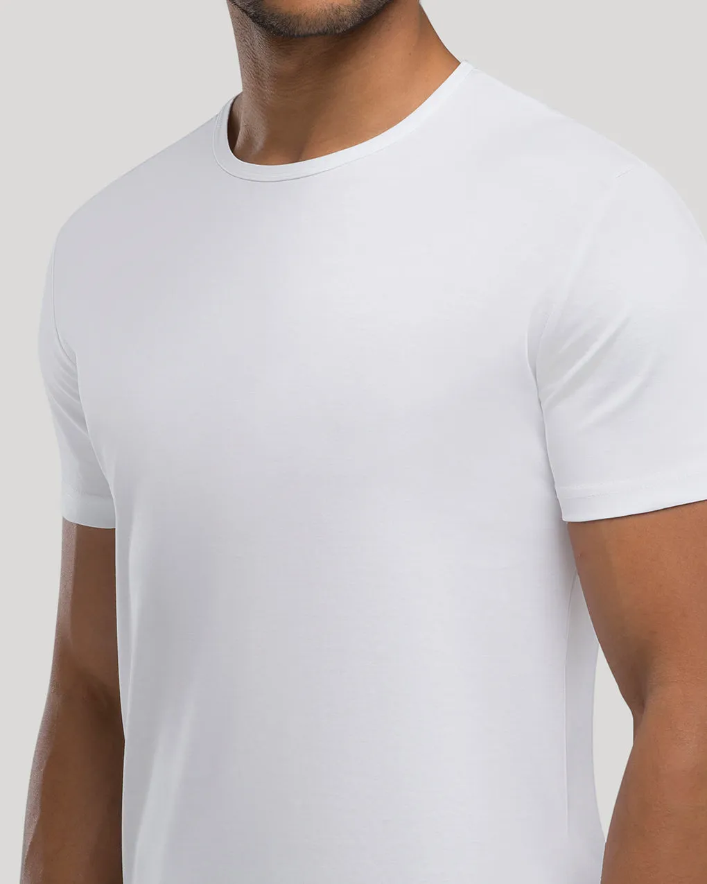 All White Crew Curve-Hem 3-Pack