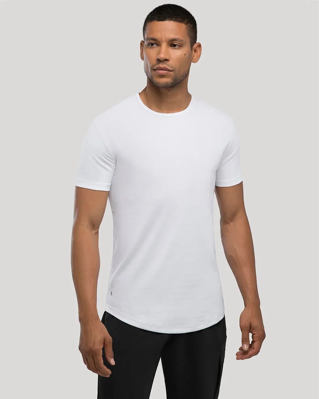 All White Crew Curve-Hem 3-Pack