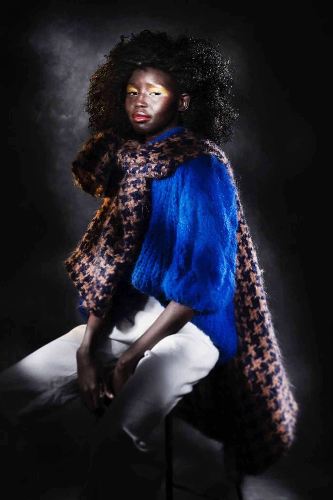 Amano hand knit alpaca cable sleeve sweater