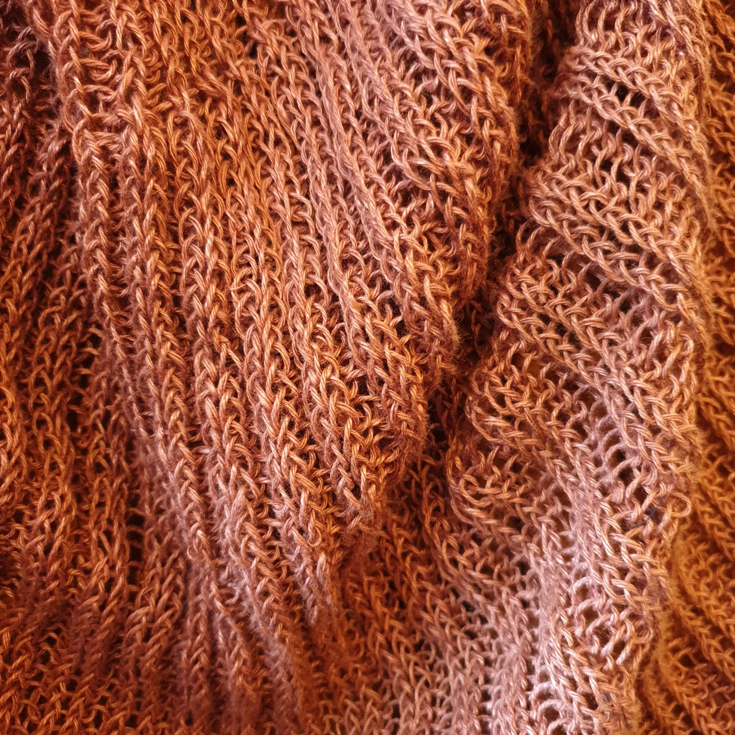 Amano handknit linen batwing sweater