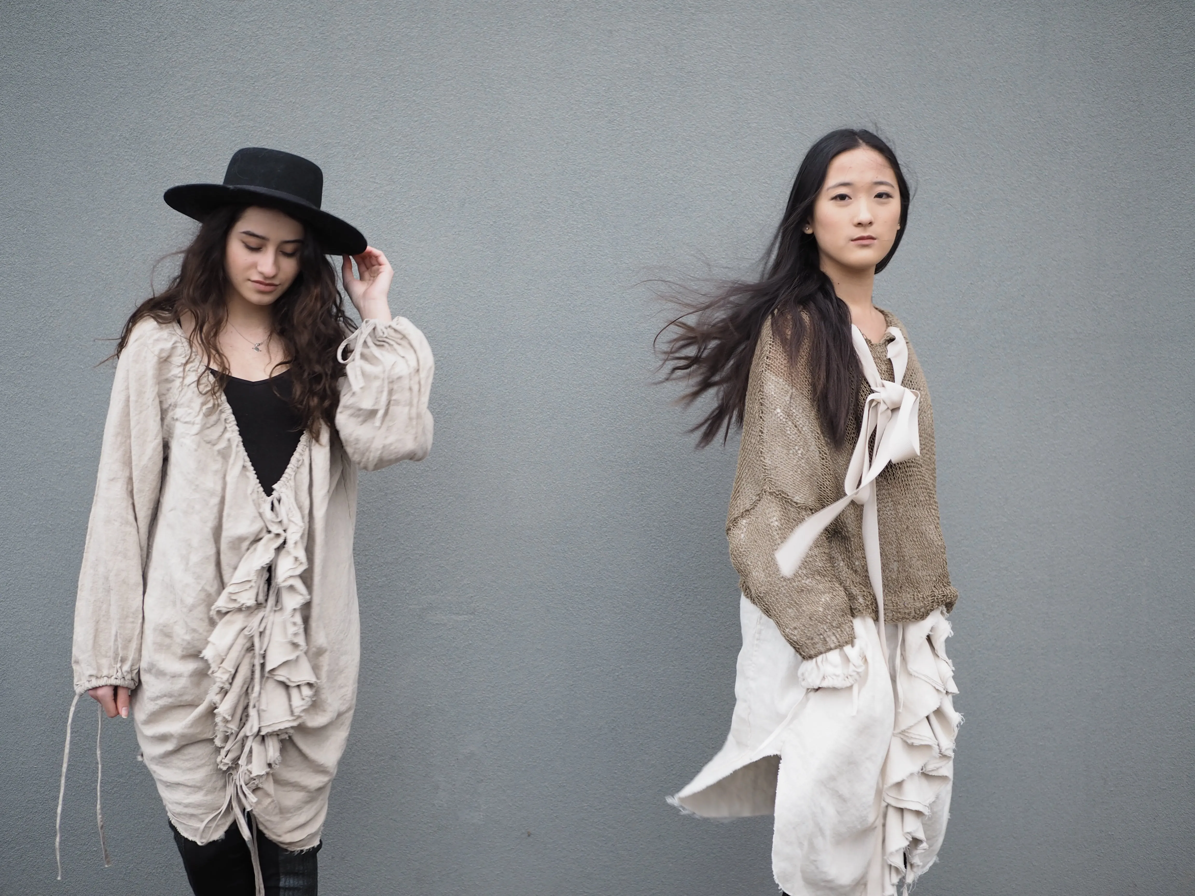 Amano handknit linen batwing sweater