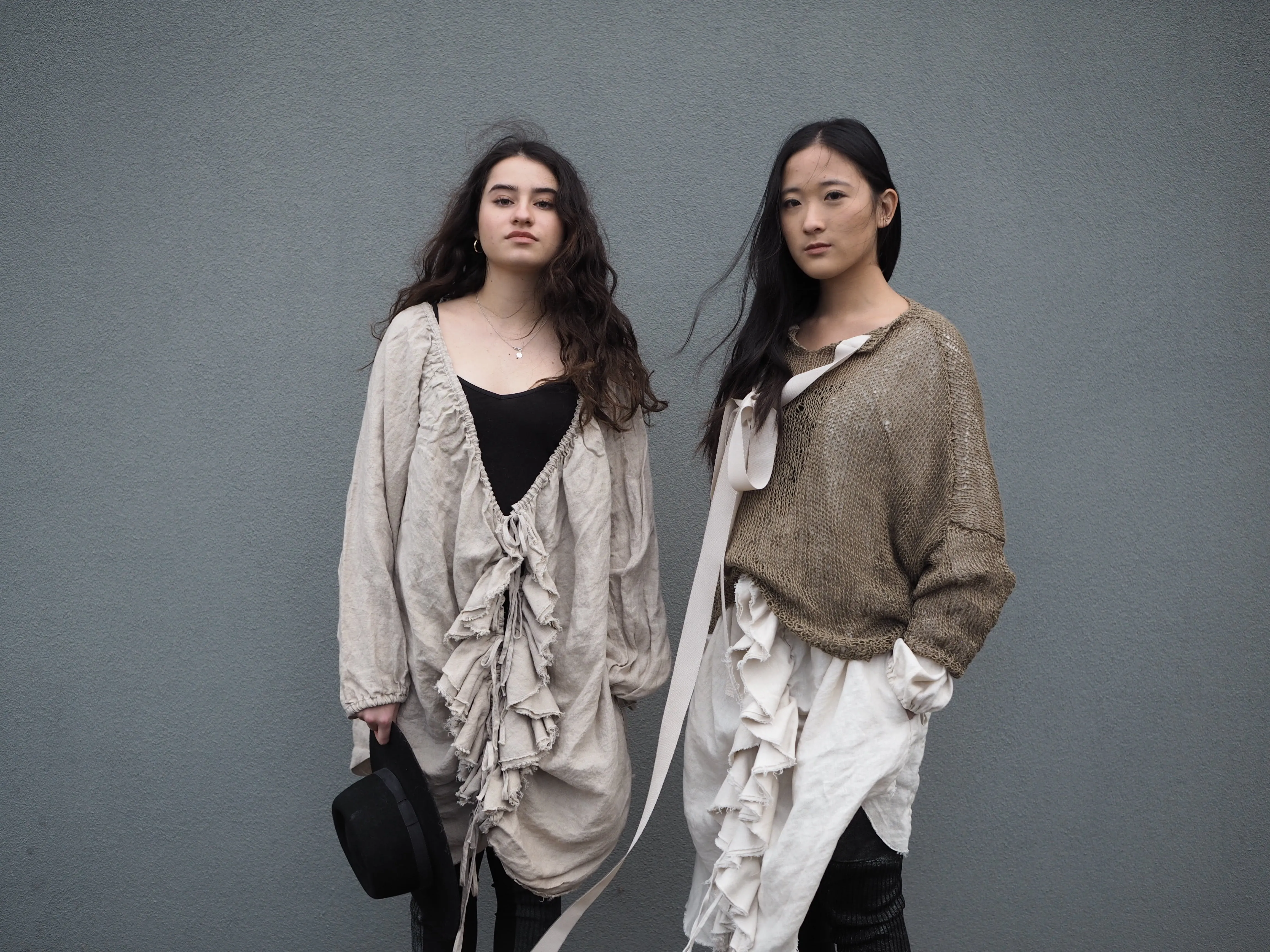 Amano handknit linen batwing sweater