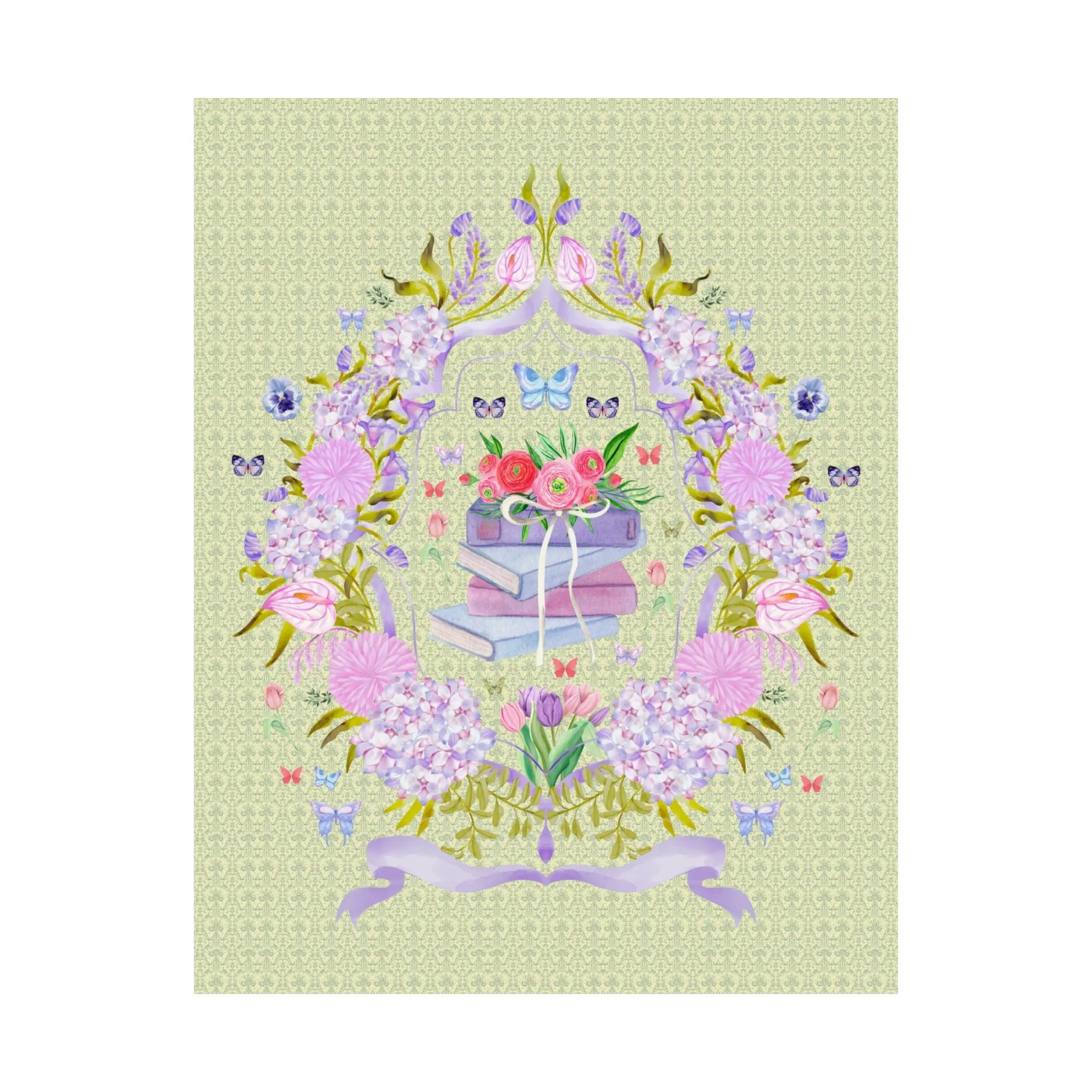 Bookish Coquette Aesthetic Poster