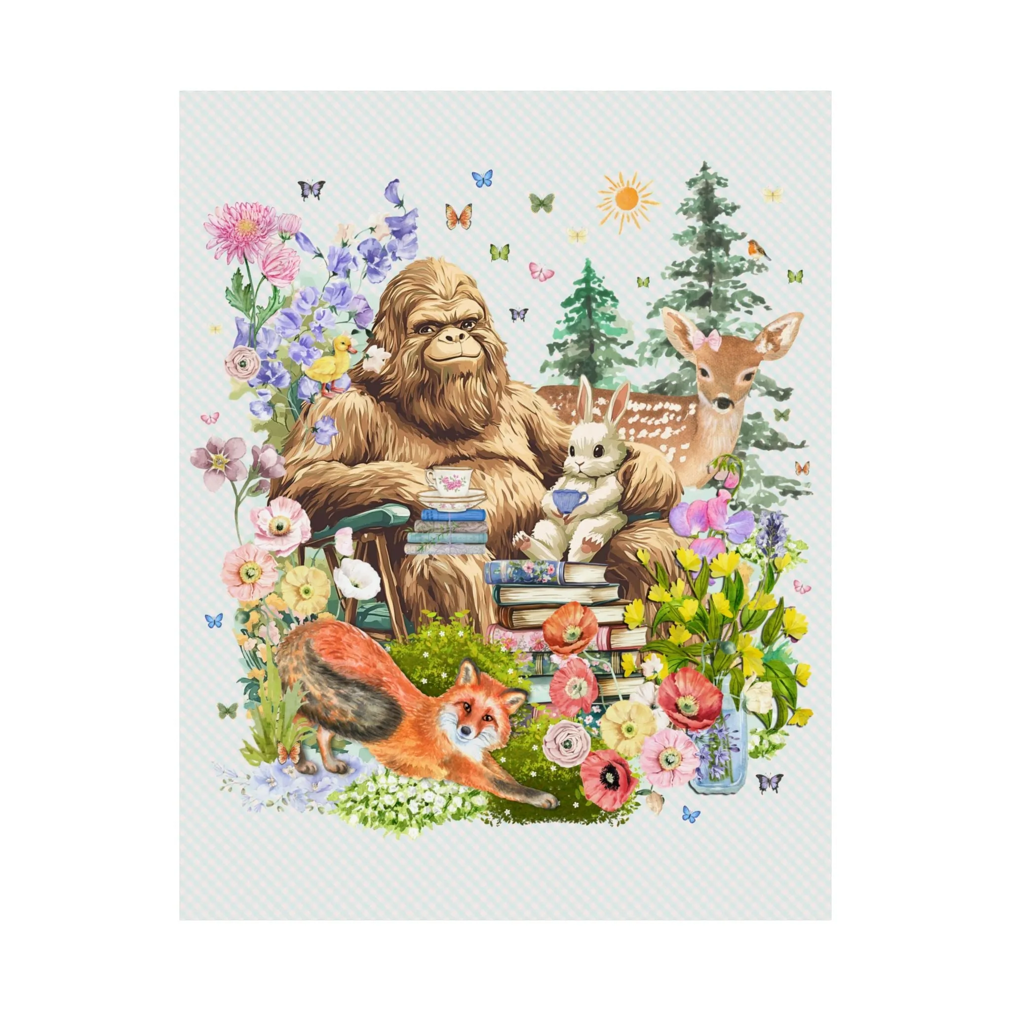 Bookish Forestcore Sasquatch Print