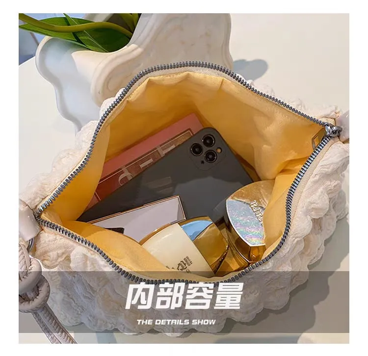 Bubble Wrinkle Large Cloud Shoulder/Hand Bag