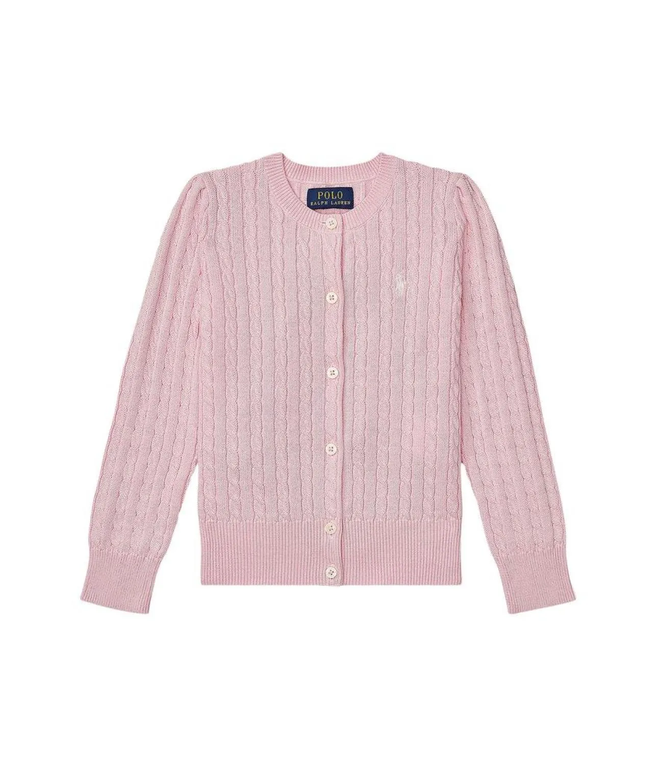 Cable Knit Cotton Cardigan (Little Kids)