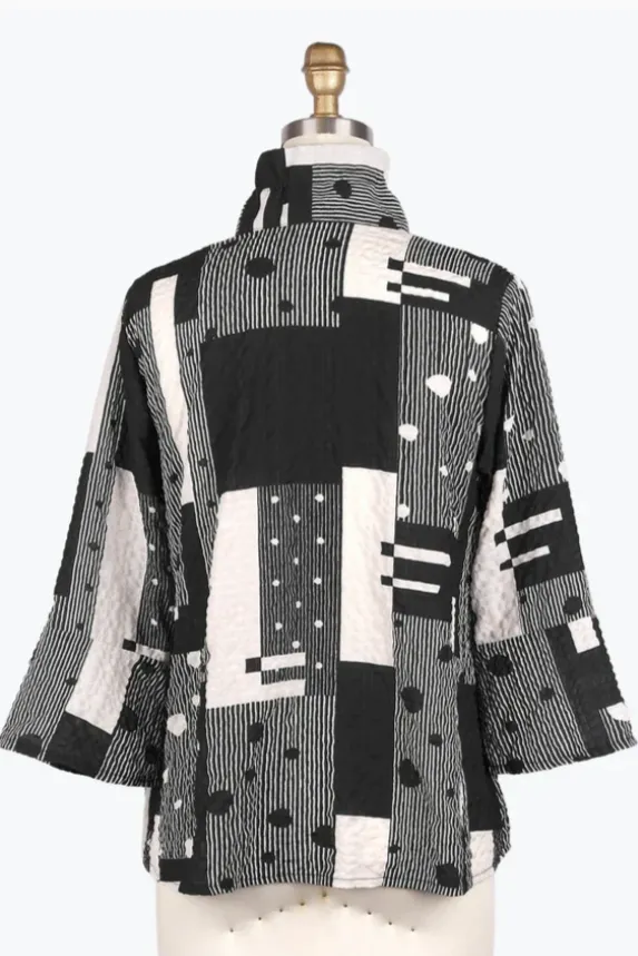 Damee Patterned Seersucker Jacket