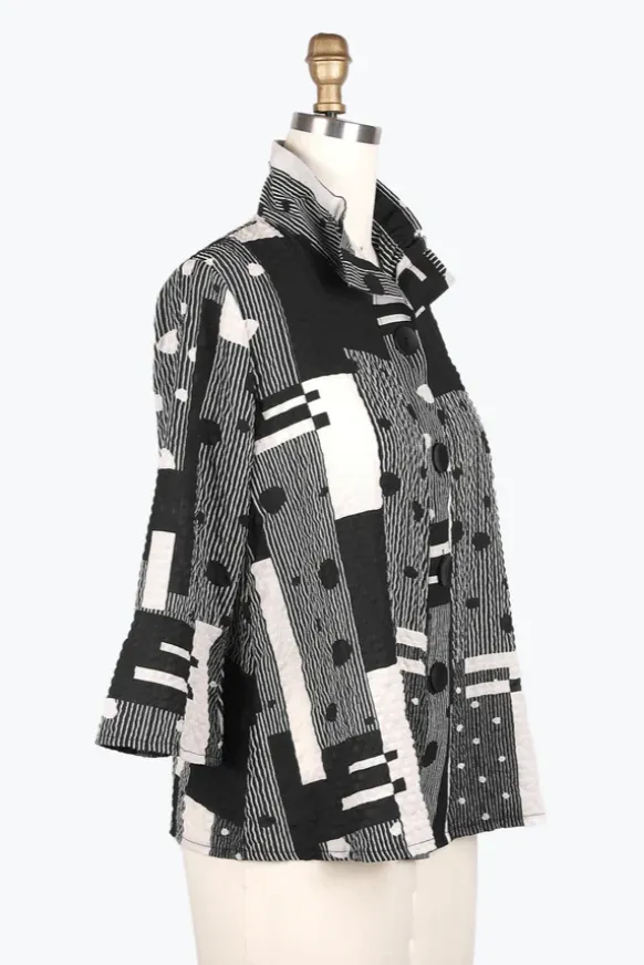 Damee Patterned Seersucker Jacket
