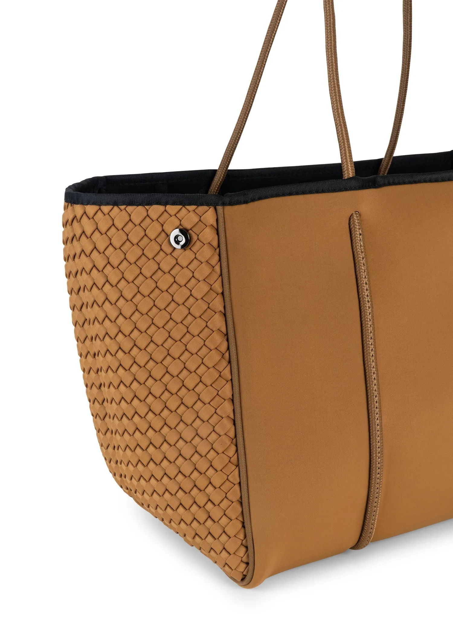 Greyson Camel Woven Neoprene Tote - Haute Shore