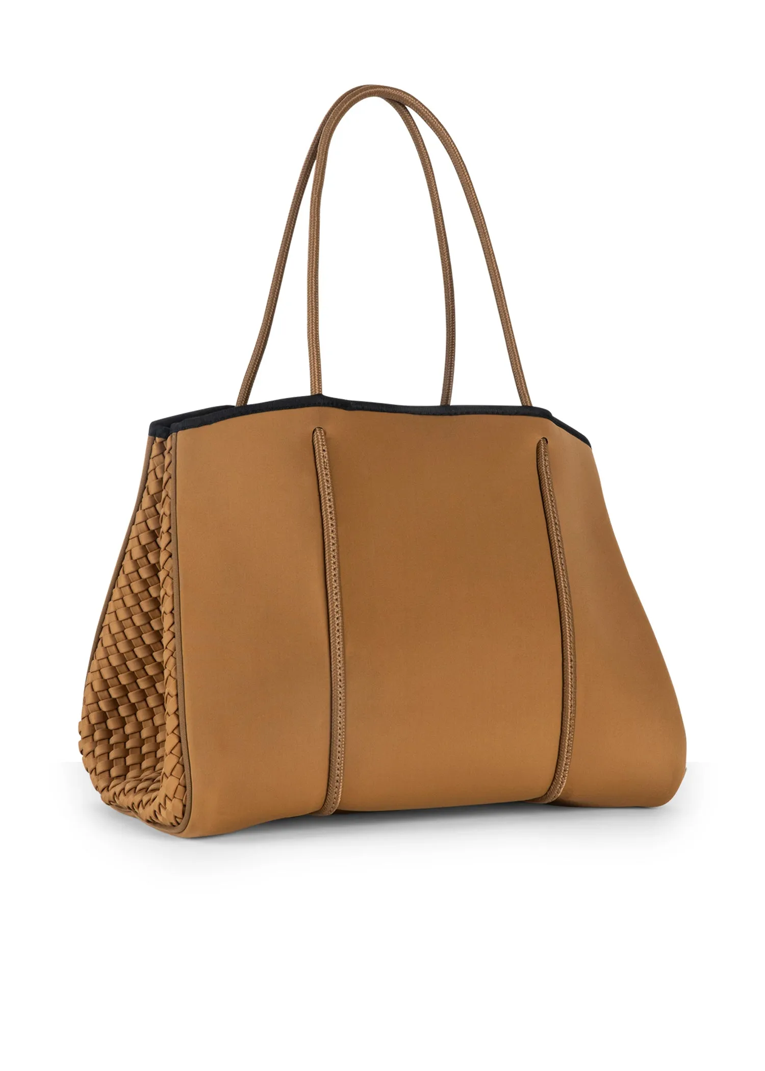 Greyson Camel Woven Neoprene Tote - Haute Shore