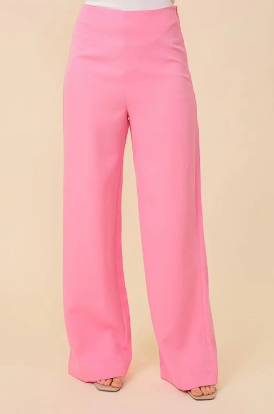 High waisted wide leg pants