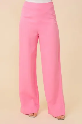 High waisted wide leg pants