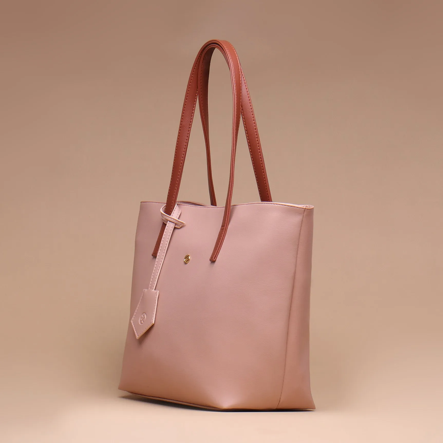Indah Tote Bag Pink Brown