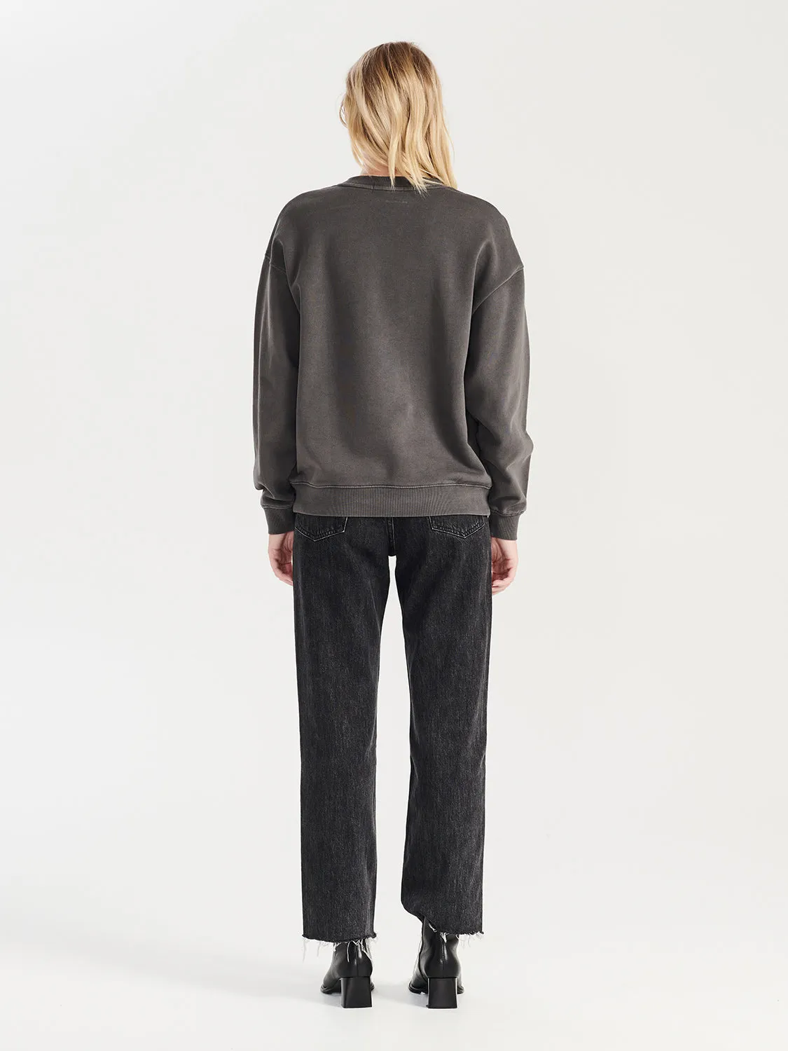 Modern Floral Sweater - Charcoal