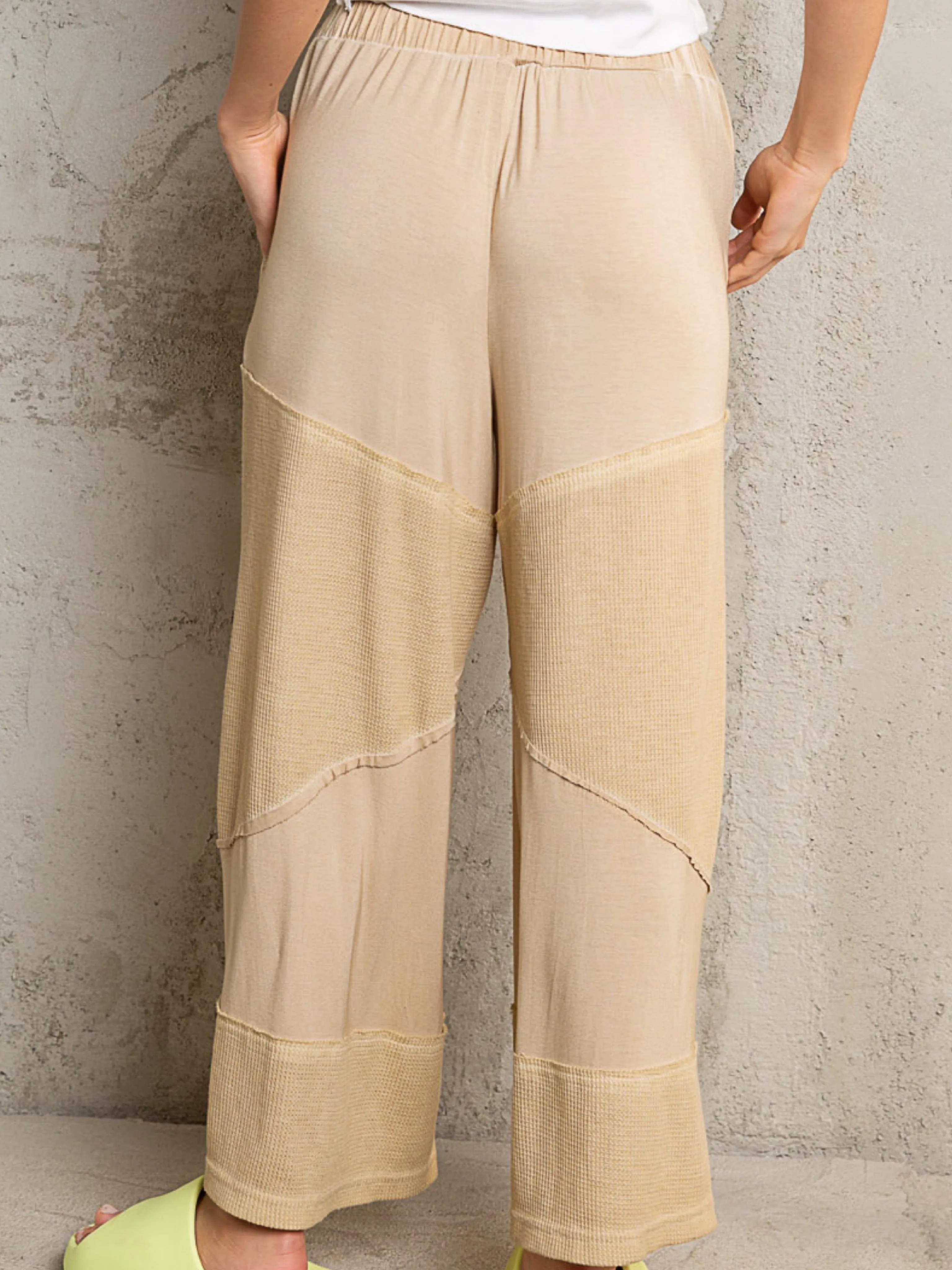 Patchwork Wide Leg Pant
