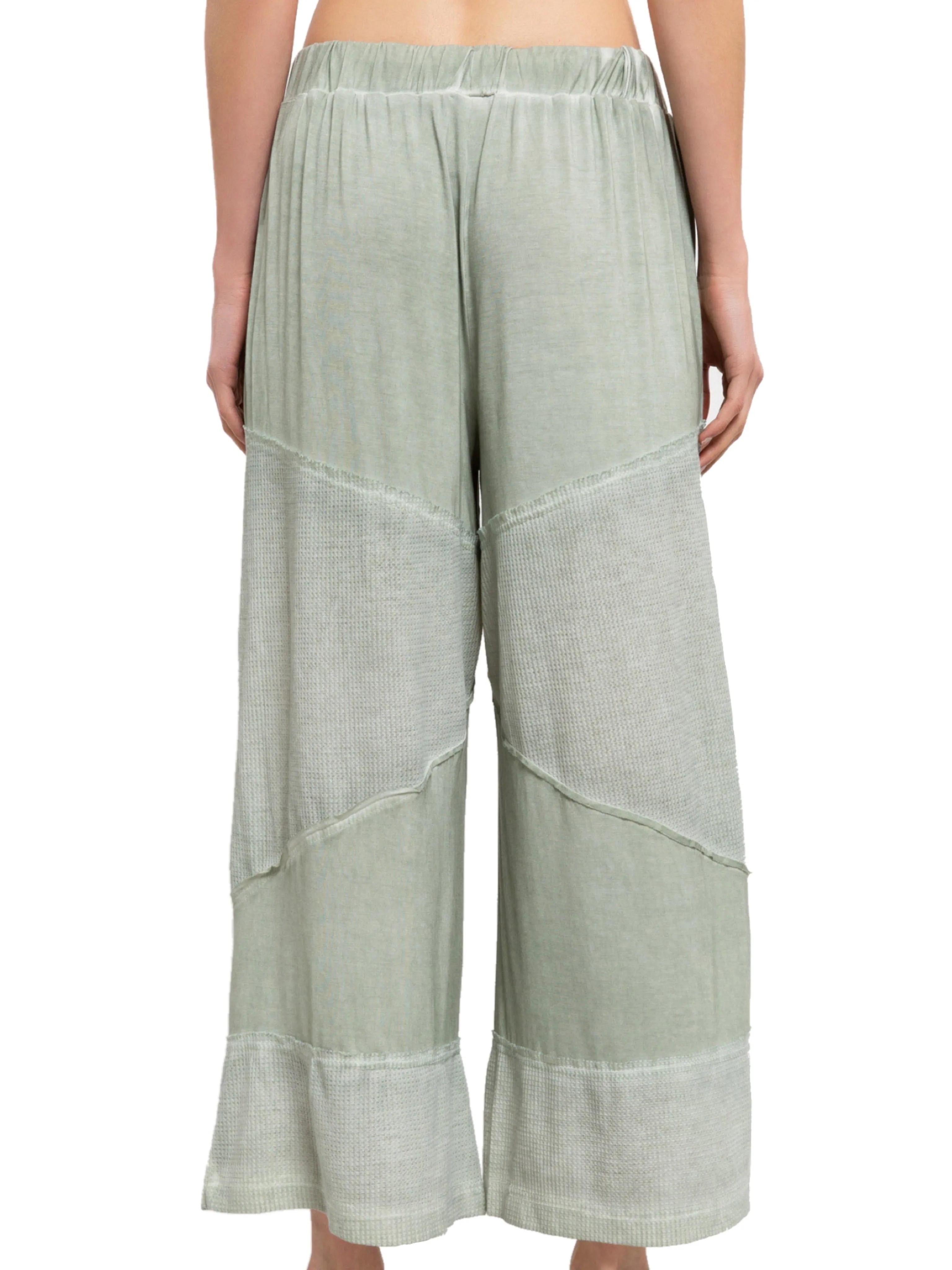 Patchwork Wide Leg Pant
