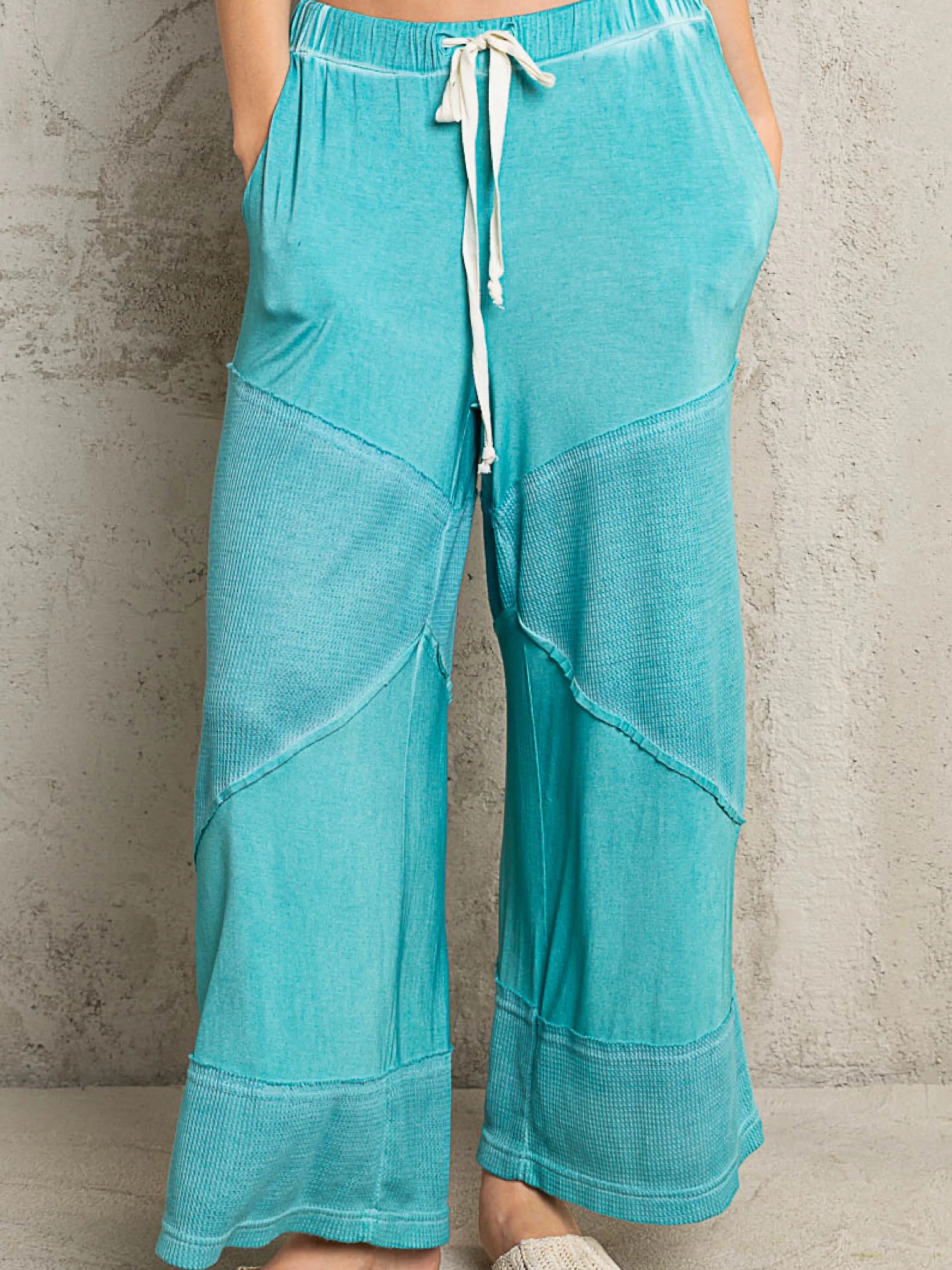 Patchwork Wide Leg Pant