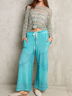 Patchwork Wide Leg Pant
