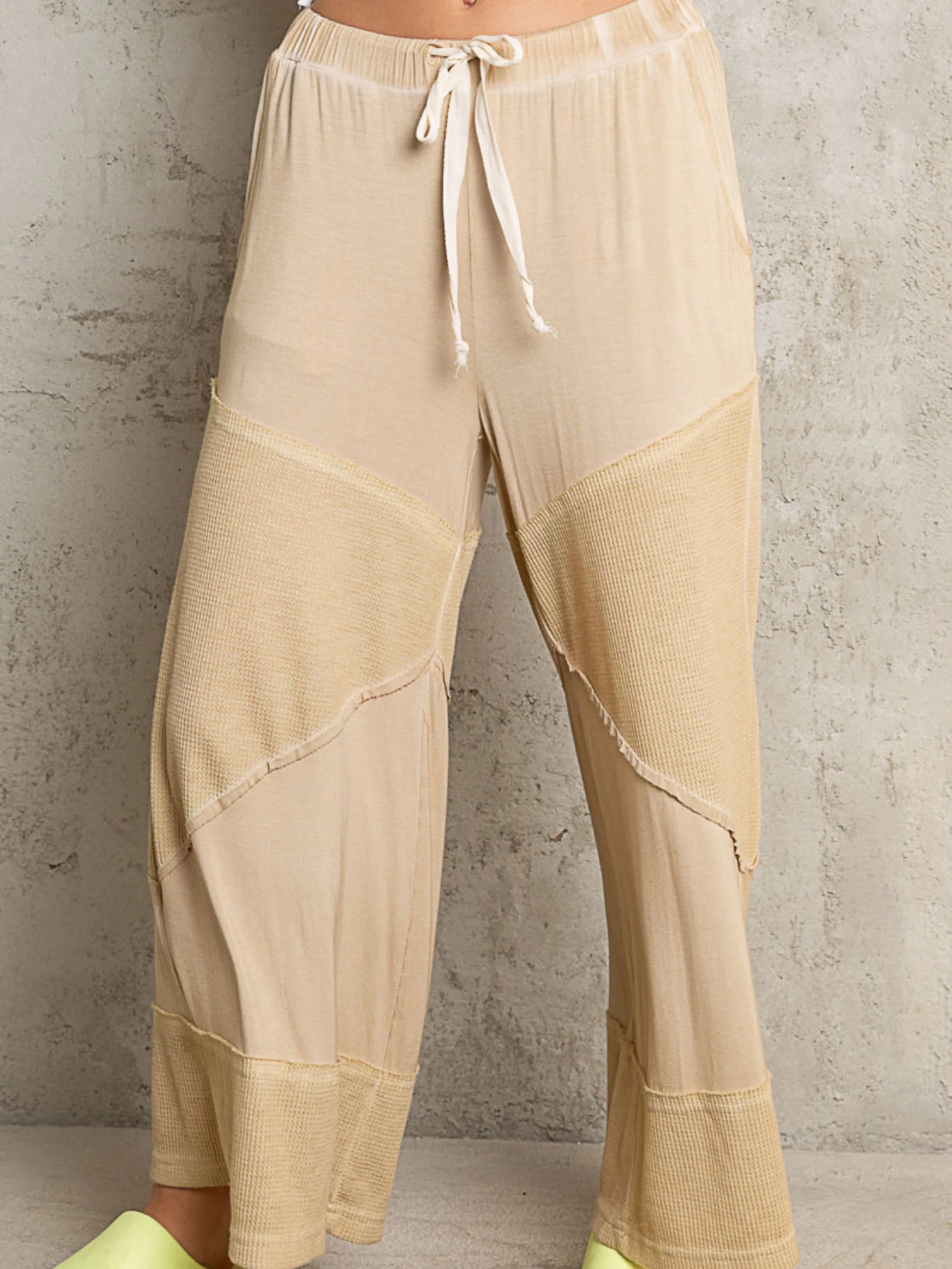 Patchwork Wide Leg Pant