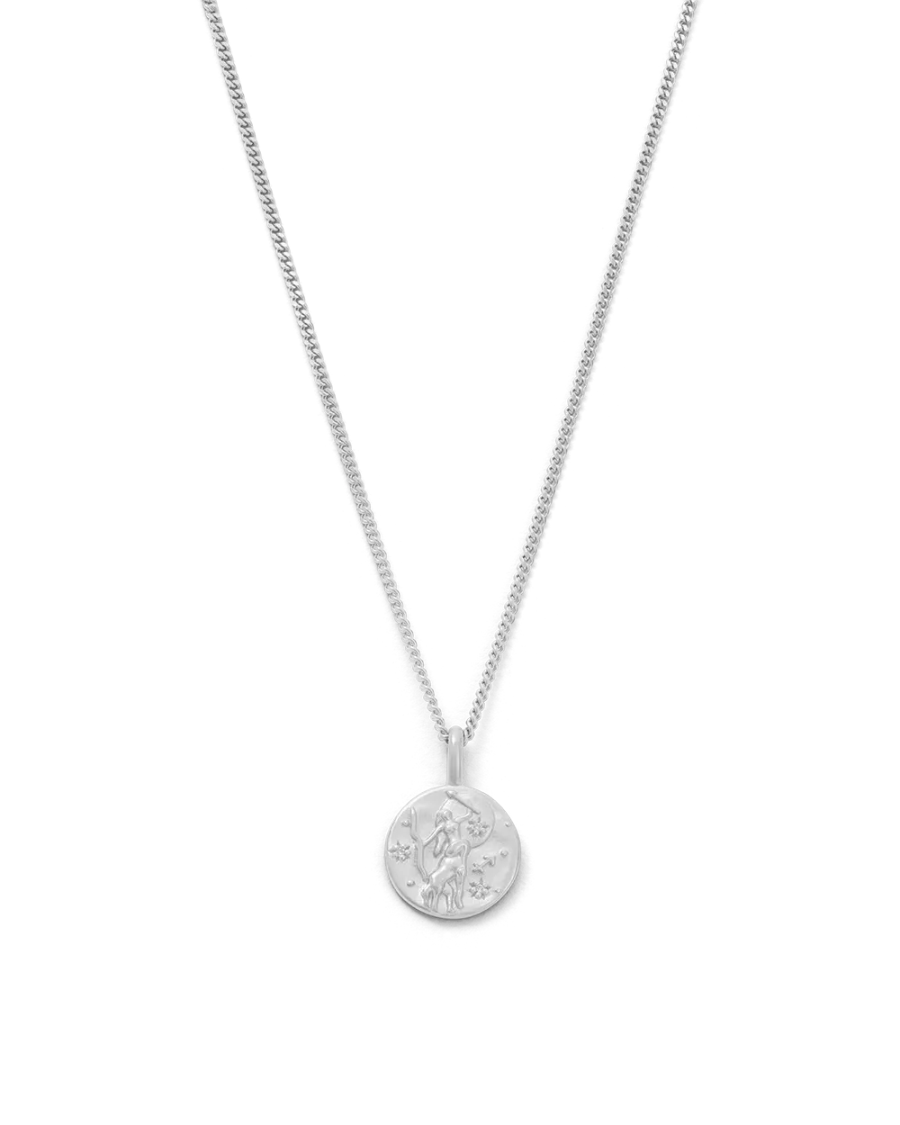 Sagittarius Petite Zodiac Necklace - Silver