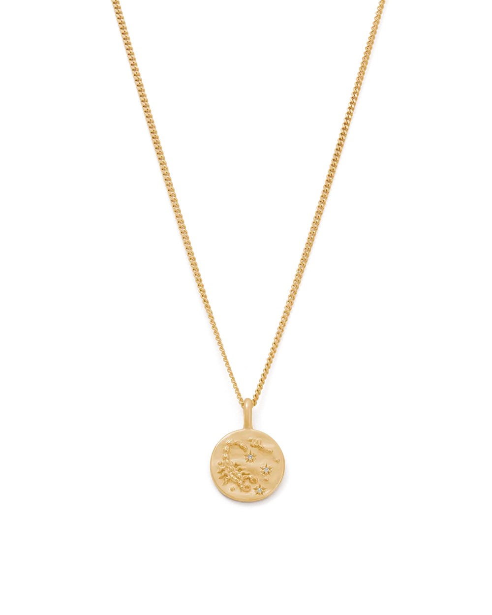 Scorpio Petite Zodiac Necklace - Gold