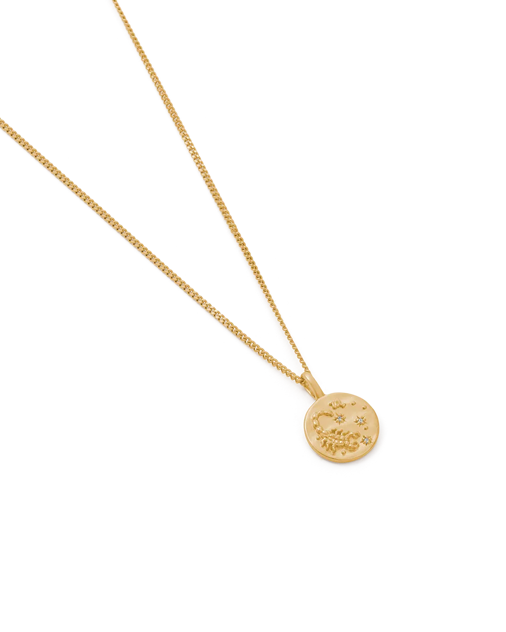 Scorpio Petite Zodiac Necklace - Gold