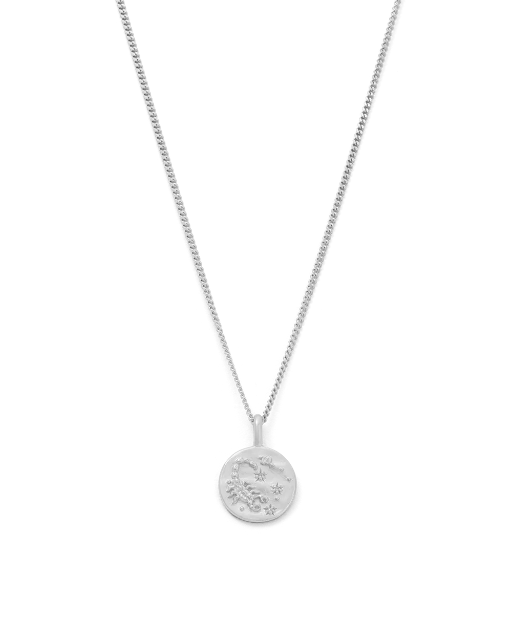 Scorpio Petite Zodiac Necklace - Silver
