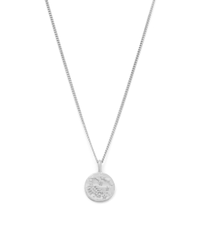 Scorpio Petite Zodiac Necklace - Silver