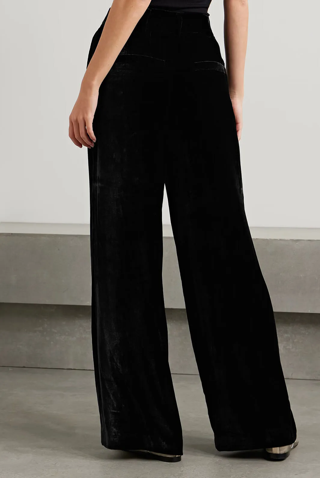 Veronica velvet wide-leg pants