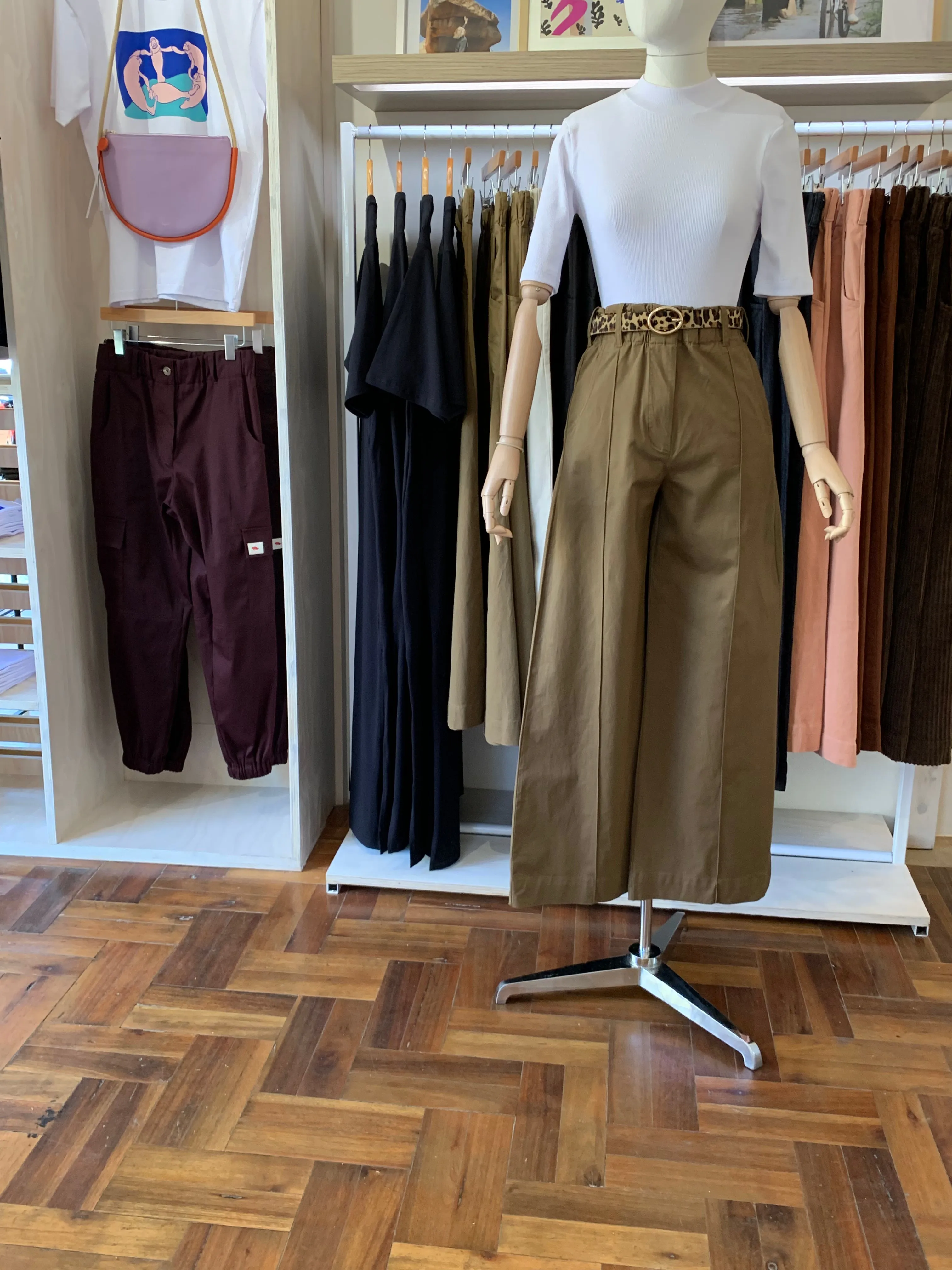 Wide leg pants - brown