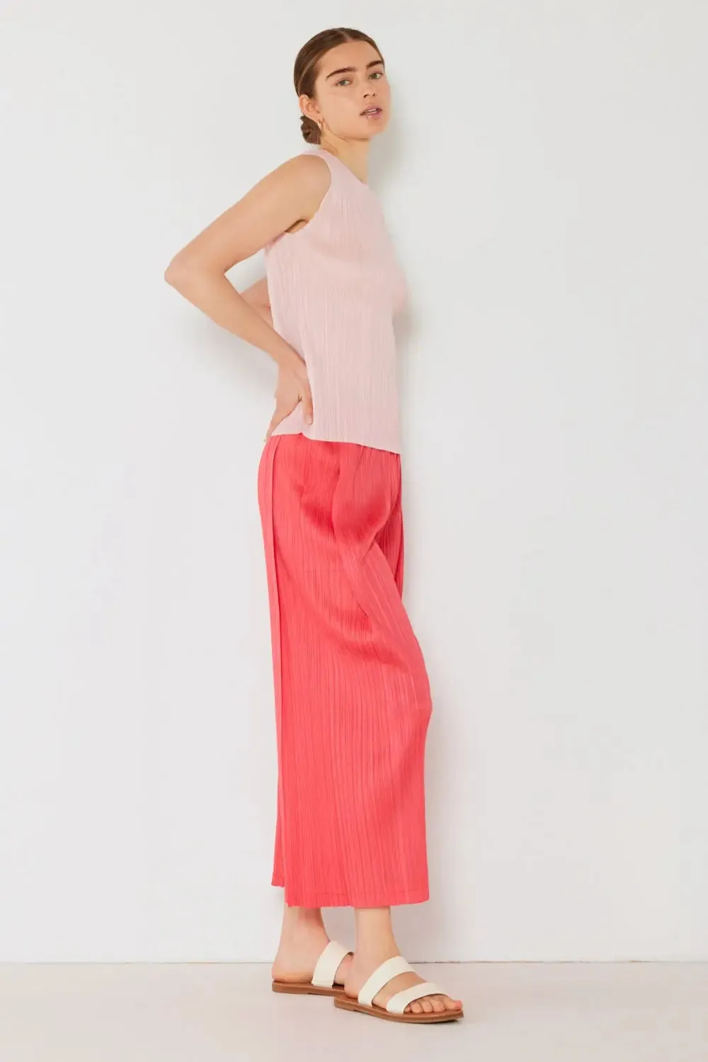 Women's Pleated Pants, Wide Leg with Side Pleat