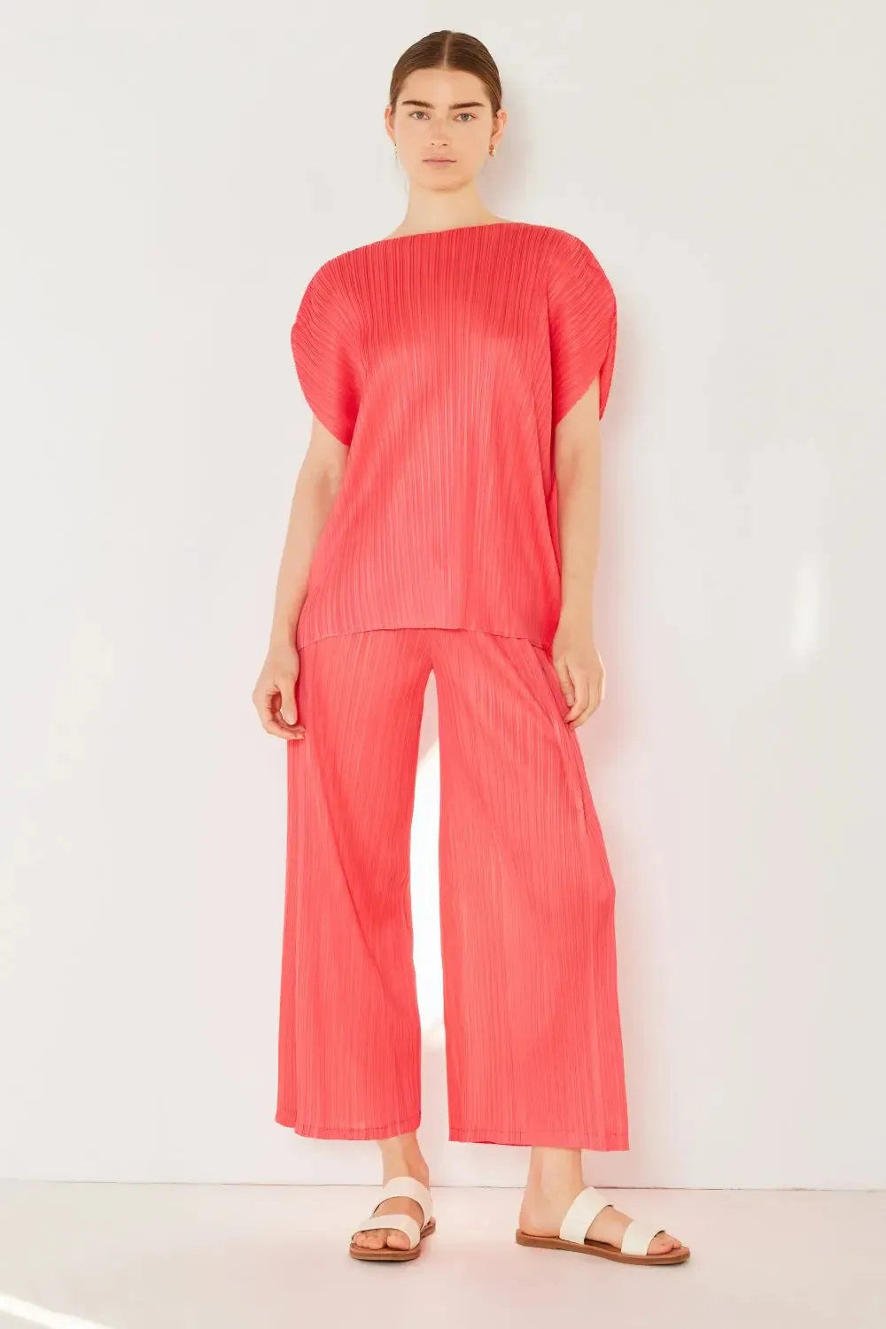Women's Pleated Pants, Wide Leg with Side Pleat
