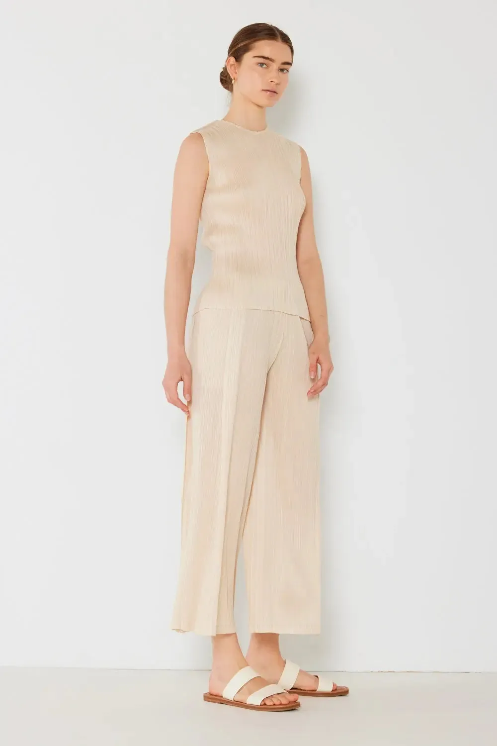 Women's Pleated Pants, Wide Leg with Side Pleat
