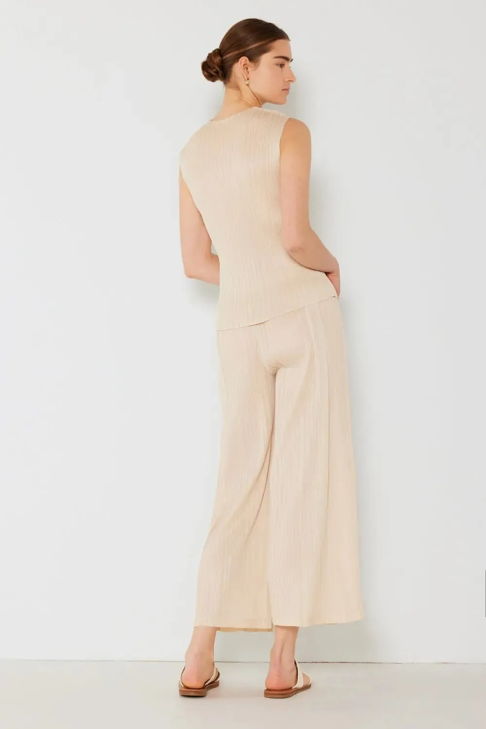 Women's Pleated Pants, Wide Leg with Side Pleat