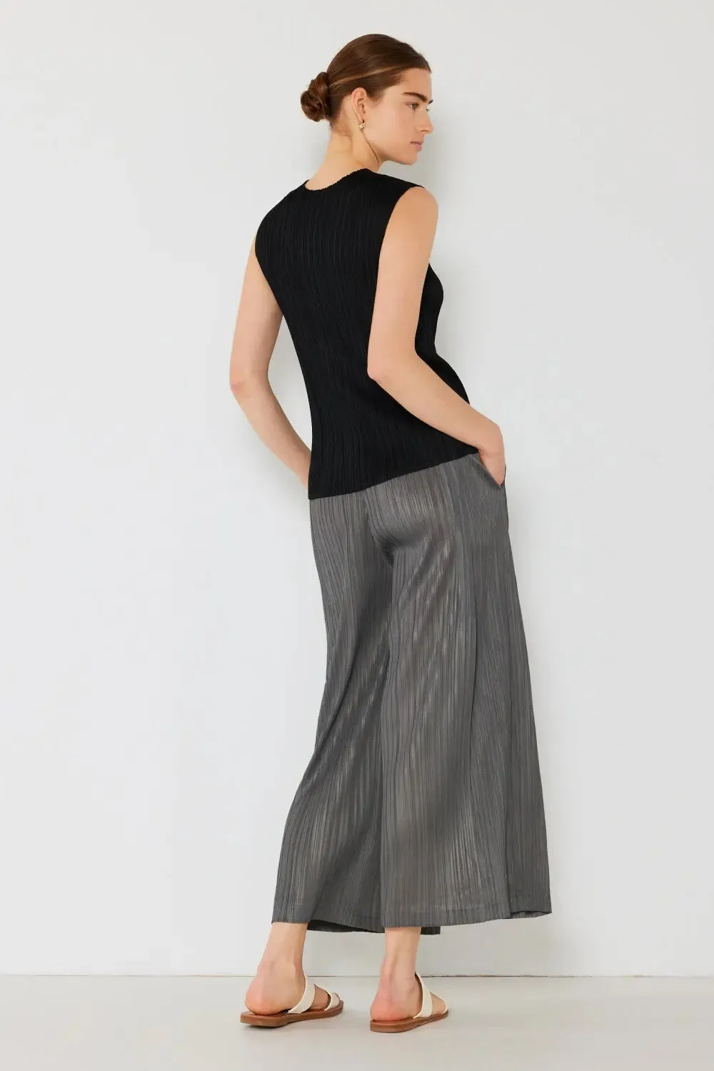 Women's Pleated Pants, Wide Leg with Side Pleat