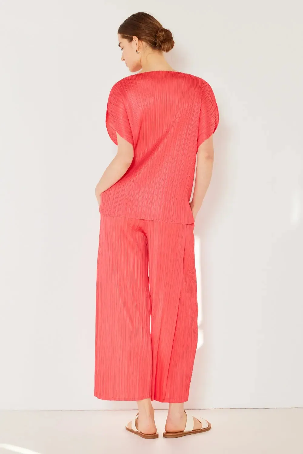Women's Pleated Pants, Wide Leg with Side Pleat