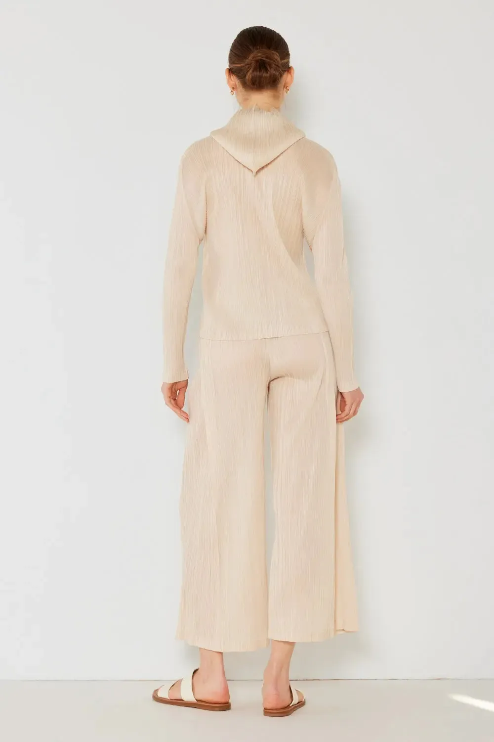 Women's Pleated Pants, Wide Leg with Side Pleat