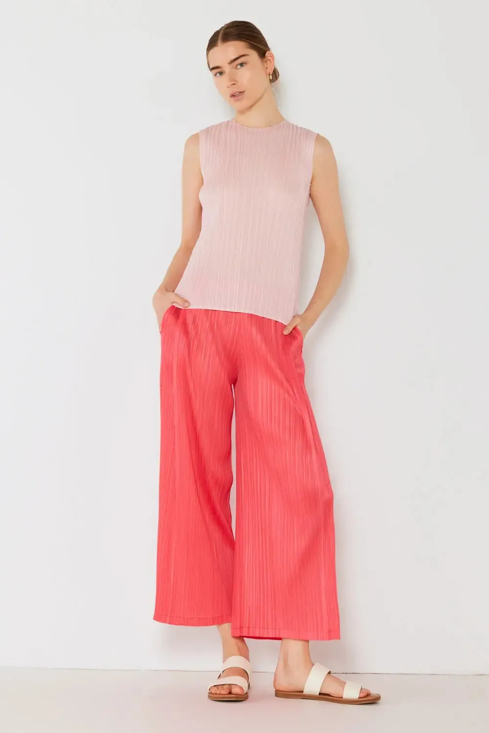 Women's Pleated Pants, Wide Leg with Side Pleat