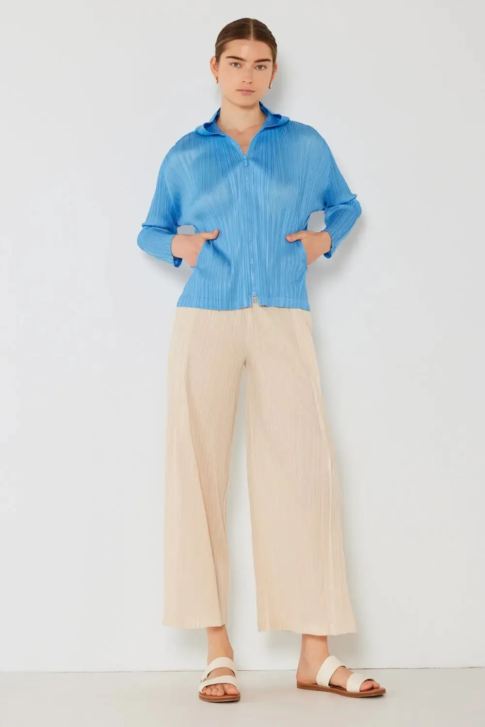 Women's Pleated Pants, Wide Leg with Side Pleat