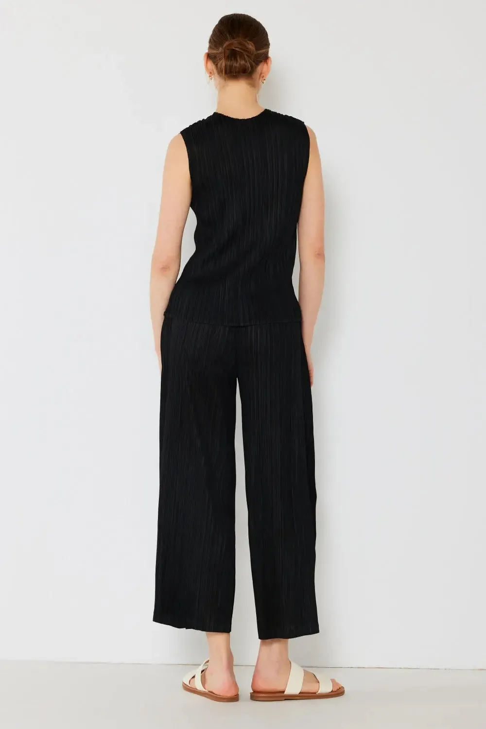Women's Pleated Pants, Wide Leg with Side Pleat